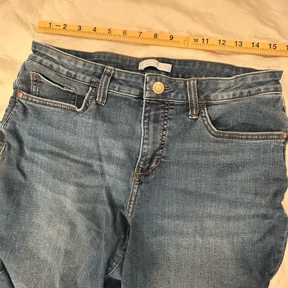 LC Lauren Conrad Skinny Jeans Womens Size 12 Blue Stretch Denim Mid Rise - Picture 4 of 5